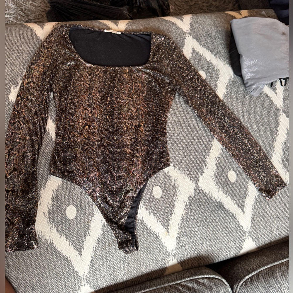 LUSH snakeskin stretchy bodysuit